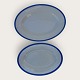 Aluminia, 2 dishes measuring 23.5cm x 16.5cm and 27.5cm x 20cm, stamped Copenhagen Earthenware ...