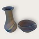 Hellerøe ceramics, Vase and bowl, With striped decoration, Vase 21cm high, bowl 15cm in ...