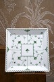 Royal Copenhagen Green Blue Fluted full lace square dish. Decoration number: 722. 1.sort. H: ...