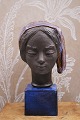 Johannes Hedegaard stoneware female bust from Royal Copenhagen. Marked on the underside JH3278 ...