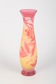 Émile Gallé, Art Nouveau vase.Art Nouveau glass vase in decorative red and yellow tones with ...