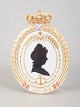 Royal Copenhagen, commemorative plaque for Princess Marie.Hand-painted porcelain ...
