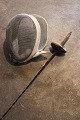 Decorative, old French fencing mask with sword.Both have a really nice old patina. (Sold ...
