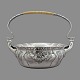 A. Dragsted silver bowl with braided handle.  D. 17 cm.  H. bowl 6.3 cm.  H. with handle ...