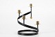 Gunnar Ander (1908-1976)Candle stick holder for 4 candles made of metal with black lacquer ...