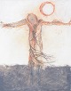 Nis Schmidt, "Salme", mixed media on paper, listed ...