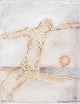 Nis Schmidt, "Pietà IV", mixed media on paper, listed ...