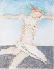 Nis Schmidt, "Pietà", mixed media on paper, listed ...