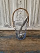 Holmegaard ice bucket in light blue glass with bamboo handle