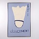 Painting on canvas by Mia Norman featuring a badminton shuttlecock and the text “Doucement”. The ...