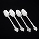 Evald Nielsen, set of four teaspoons.Set of four hand-hammered teaspoons in 830 silver, ...