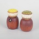 Denby and Digsmed, set of salt and pepper shakers.Set of salt and pepper shakers in a ...