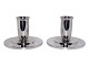 Georg Jensen sterling silver, pair of candle light holder by Harald Nielsen.Height 5.8 cm., ...