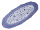 Blue Fluted PlainRare fish platter 60 cm.