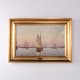 Oil painting on canvas by Johan Neumann (1860–1940) depicting a maritime scene from Copenhagen ...