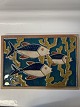 Relief, three fish among corals, Bornholm pottery, ...
