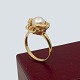 Hermann Siersbøl; Ring in 14k gold set with pearl