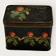 Medova tea tin, 15 cm x 10 cm and 11.5 cm high *Nice condition with patina*