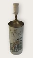 Chinese table lamp, "hat-stand" style, decorated with figures and characters, 11 cm in diameter, ...