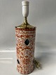 Chinese table lamp with iron red flowers.Height 42.0 cm.