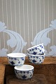 Blue Fluted / Blue painted salt shaker, small bowl from ...