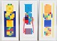 Karl Åge Riget (1933-2001)Set of 3 colorful lithographs 8/98 "Obelisk" I-IIIwith aluminum ...