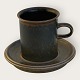 Arabia Finland, Ruska, Mug with saucer, 7.2cm in diameter, 7.5cm high, Design Ulla Procope ...