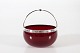 Sugar Bowl made of ruby-red glass with 830s silver handleHandle from Svend Toxværd ...