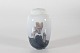 Large Royal Copenhagen Tall slim lidded jar with cyclamen motifSign. logo for Royal ...