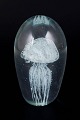Scandinavian art glass sculpture with jellyfish.