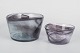 Ulrica Hydman Vallien for Kosta Boda, set of two bowls.Set of two bowls in clear art glass ...