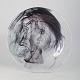 Ulrica Hydman Vallien for Kosta Boda, large art glass dish.Large round dish in clear art ...