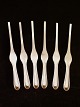 Old Danish lobster forks set of 6 L. 19.5 cm. 830s Horsens Silver item no. 646309