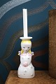 Nymolle Christmas angels in faience with yellow hair and space for a small fir branch or candle ...