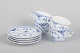 Royal Copenhagen Blue Fluted Half Lace, set of four coffee cups and saucers.Set comprising ...