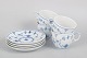 Royal Copenhagen Blue Fluted Plain, set of four large coffee cups and saucers.Set comprising ...