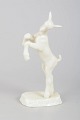 Rosenthal, rearing goat figurine.Sculptural figurine of a rearing goat executed in glossy ...