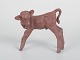 Meissen, calf figurine.Naturalistically modelled calf figurine in red Böttger stoneware with ...