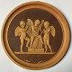 Painted terracotta plaque by Peter Ipsen, Copenhagen. Features the motif "Angels Playing Music" ...