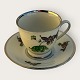 Green Vallø, with Plantin edge, KPM, Copenhagen Porcelain painting, Lyngby, Coffee cup, 7cm ...