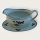 Green Vallø, with Plantin edge, KPM, Copenhagen Porcelain painting, Lyngby, Gravy pot, 21cm wide ...
