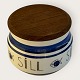Rörstrand, Sweden, Herring bowl with wooden lid, height 10cm, 12.5cm in diameter *Some stains ...