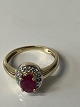 Vintage Ring Ruby & Diamonds 14kt gold.Stamp: 14kSize 51Nice and well-maintained ...