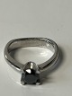 14 Karat solitaire ring white gold with black diamond.Hallmark: R.Svart, 585Goldsmith: ...