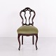Antique chair in dark wood executed in the Rococo Revival style, probably dating from the second ...