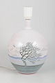 Unique Danish ceramic lamp, signed Leif.Unique table lamp from an independent ceramic studio ...