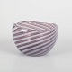 Murano, latticino glass bowl.Organically shaped hand-blown glass bowl executed in the ...