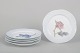 Royal Copenhagen Art Nouveau, set of five plates with floral motifs.Model 483/9521.Set of ...