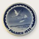 Bing & Grondahl, Easter plate, 1922, Flying Swans, 19cm in diameter *Perfect condition*