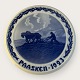 Bing & Grondahl, Easter plate, 1923, Plowing with horses, 18cm in diameter *Perfect condition*